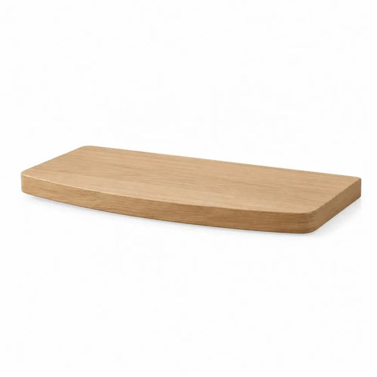 Étagère murale flottante en MDF plaqué chêne clair, angles arrondis, 60 × 20 × 3,8 cm